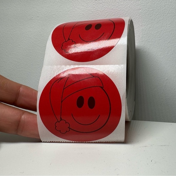 Smiley face Christmas sticker for kindle, Santa smiley face sticker 100pcs - Picture 14 of 15